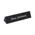 Medium Triangle Nameplate - Jet Black